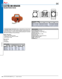 Thumbnail of document Data Sheet - EBV Electric Bin Vibrator